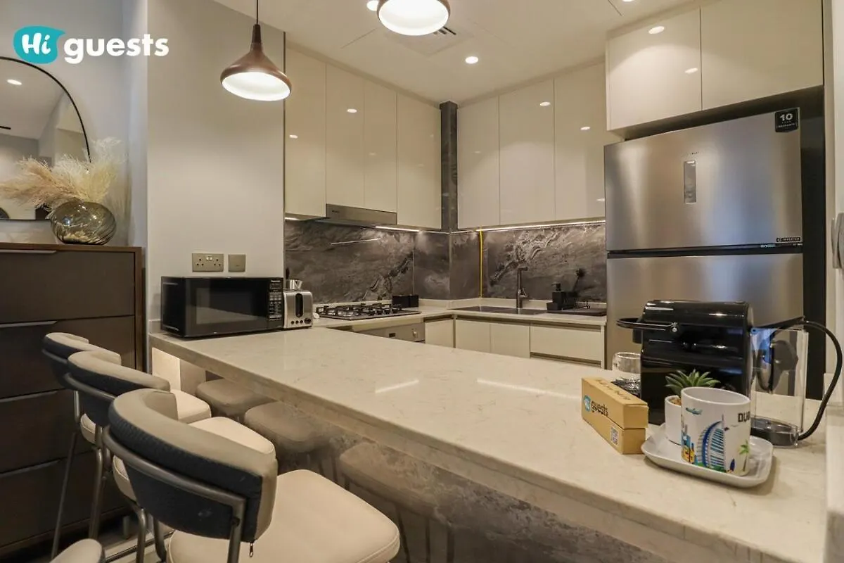 Higuests - Stylish 1Br Retreat With Modern Interiors In Dubai公寓 迪拜